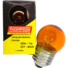 Lampada Bolinha Thompson 7Wx220V Laranja - Kit C/10 Pecas