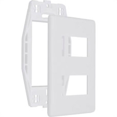 Placa Steck Linha Stella Branca 4X2 - 2 Modulos Separados Horizontais Com Suporte 869370