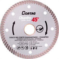 Disco Diamantado Cortag Turbo Chanfro 45º - 115Mm X 22,2Mm - 61907