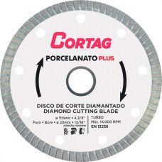 Disco Diamantado Cortag Porcelanato Plus 110Mm X 20Mm - 61314