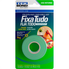 Fita Dupla Face Tekbond Acrilica Fixa Tudo Interna 25Mm X 2M