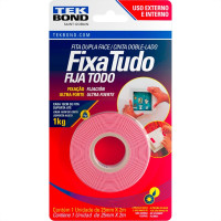 Fita Dupla Face Tekbond Acrilica Fixa Tudo Externa/Interna 25Mm X 2M