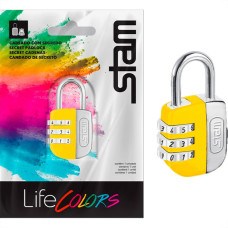 Cadeado Para Mala Stam Life Colors Com Segredo 25Mm Amarelo