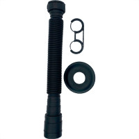 Sifao Sanfonado Extensivel Censi Preto Fosco Com Suporte E Canopla ( Pia - Tanque - Lavatorio ) - 7202