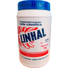 Soda Caustica Pura 96-99% Linhal Em Escamas Pote 1Kg