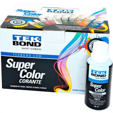 Corante Para Tinta Tekbond Preto (50Ml) - Kit C/12 Pecas