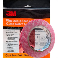 Fita Dupla Face 3M Fina Transparente 19Mm X 20M Gpt 020 Altas Temperaturas