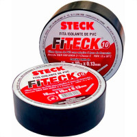 Fita Isolante Steck Fiteck 10M Preta - Kit C/10 Pecas