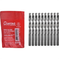 Broca Aco Rapido Cortag 2,5Mm - 61911 - Kit C/10 Pecas