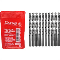 Broca Aco Rapido Cortag   9/64'' - 61943 - Kit C/10 Pecas