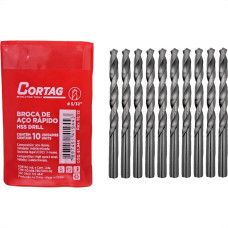 Broca Aco Rapido Cortag Tam.G 5/32'' - 61944 - Kit C/10 Pecas