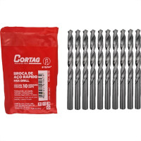 Broca Aco Rapido Cortag (J) 13/64'' - 61947 - Kit C/10 Pecas