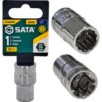 Soquete Estriado Sata 1/2'' - 12Mm