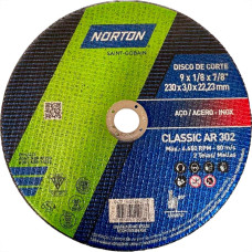 Disco Corte Ferro Norton Classic Ar302 - 9''X1/8''X7/8'' - 3,0Mm