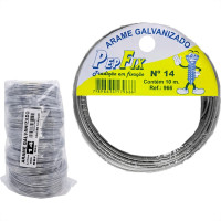 Arame Galvanizado Pepfix No.14 Rolinho 10M Com 10 Pecas