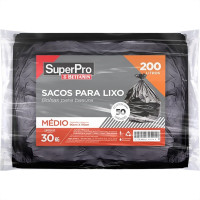 Saco De Lixo Superpro Bettanin 200L - 90X115Cm Preto Com 50 Pecas