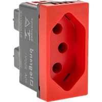 Modulo Pial Pop Vermelho 1 Tomada 2P+T. 20A. - Lg03020Vm