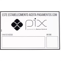 Placa Look 20X30Cm (Aceitamos Pix) - Kit C/5 Pecas