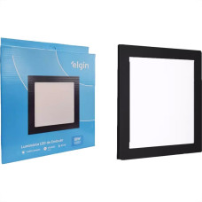 Plafon Led Embutir Elgin Quadrado 18W. 6500K. Bivolt Preto