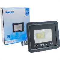 Refletor De Led Opalux 30W. 6500K. 800Lm Ip66 Preto Bivolt