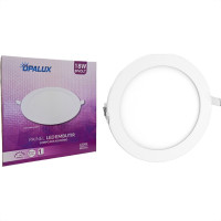 Plafon Led Embutir Opalux Redondo 18W. 6500K. Bivolt Branco