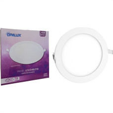 Plafon Led Embutir Opalux Redondo 24W. 6500K. Bivolt Branco