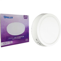 Plafon Led Sobrepor Opalux Redondo 18W. 6500K. Bivolt Branco