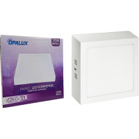 Plafon Led Sobrepor Opalux Quadrado 18W. 6500K. Bivolt Branco