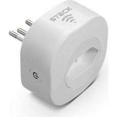 Tomada Steck Smarteck Wi-Fi 2P+T 10A. Branca - Smct1Us1