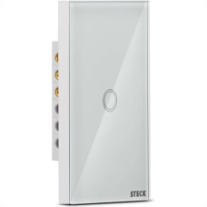 Interruptor Steck Smarteck 1 Modulo Touch Wi-Fi Bivolt Branco - Smci1Bs1