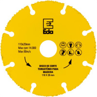 Disco Para Madeira Tungstenio Eda 110 X 20Mm - 0Qf