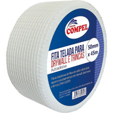 Fita Telada Compel Para Drywall E Trincas Autoadesiva 50Mm X 45M