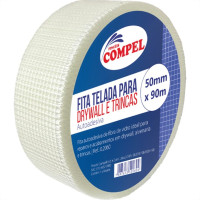 Fita Telada Compel Para Drywall E Trincas Autoadesiva 50Mm X 90M