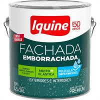 Tinta Acrilica Iquine Fachada Emborrachada Acrilico Premium 3,6L Branco Neve