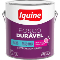 Tinta Acrilica Iquine Fosco Duravel Premium 3,6L Branco Neve