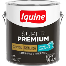 Tinta Acrilica Iquine Fosco Super Premium 3,6L Branco Neve