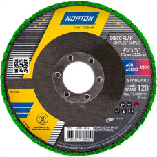 Disco Flap Norton 4.1/2'' - Grao 120 Standard - Kit C/10 Pecas