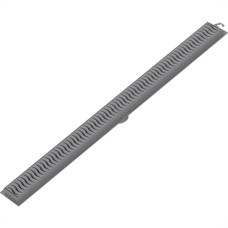 Ralo Linear Com Grelha Flat Tigre 70Cm Cinza