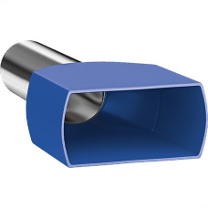 Terminal.Sforplast Tubular Ilhos Isolado Duplo 2,5Mm Comprimento 10Mm - Azul