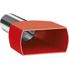 Terminal.Sforplast Tubular Ilhos Isolado Duplo 1,0Mm Comprimento 8Mm - Vermelho