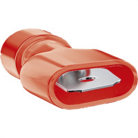 Terminal. Sforplast Macho Totalmente Isolado Nylon 0,5 A 1,5Mm - Vermelho