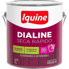 Tinta Esmalte Iquine Dialine Seca Rapido Galao 3L Preto