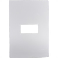 Placa Conjunto Ilumi I9-Inove Branco 4X2 1 Modulo Horizontal Com Suporte - 96070