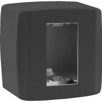 Sistema Box Slim Caixa+Placa 1 Modulo Preto 84014