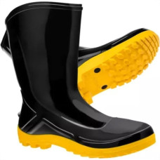 Bota Pvc Marluvas Vulcaflex Preta/Amarela No.38 Com Meia