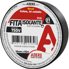 Fita Isolante Adere 5M Preta - Kit C/6 Pecas