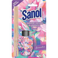 Limpador E Difusor De Ambientes Sanol 2 Em 1 Intense Lavender 100Ml - 10189