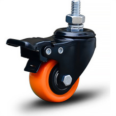 Rodizio Colson Com Parafuso Giratoria 41Mm Com Trava Laranja - Gleb6504
