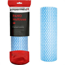 Pano Multiuso Powermaid Perfex Azul Rolo Com 25 Panos Picotado