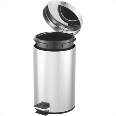 Lixeira Inox Com Pedal Redonda Powermaid 3 Litros